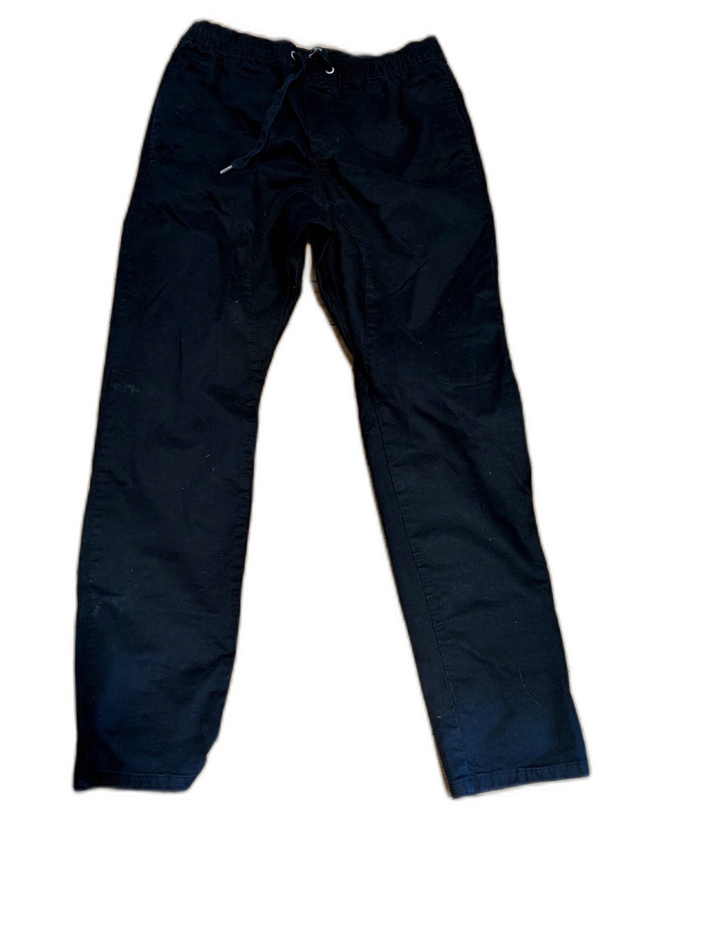 Zanerobe Black Straight Jogger Pants with Drawstring